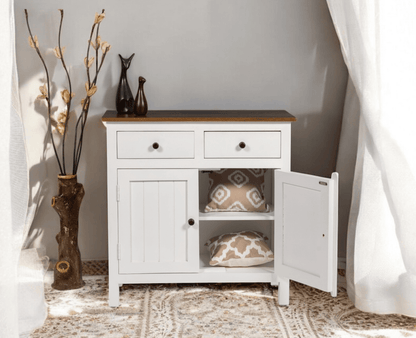 Spain Wooden Two door Sideboard Cabinet Furniselan - Frosty White