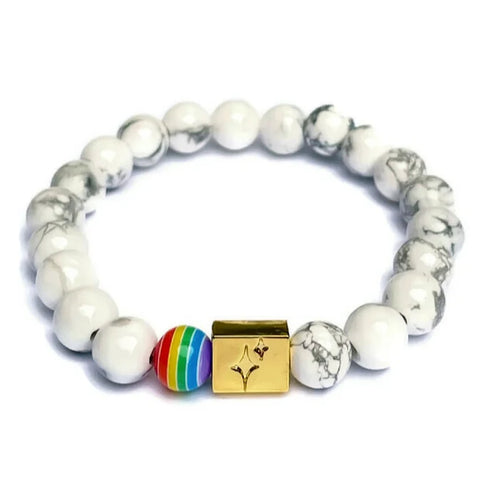 The Spotlight Project Autism Acceptance marble beaded bracelet