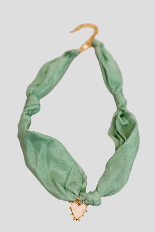 trending jewelry satin scarf charm necklace