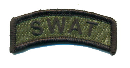 SWAT Tab Black Merrow- With Hook and Loop