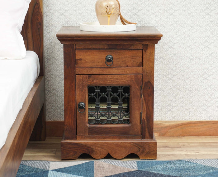 Sweden Bedside Table Furniselan-Teak-Finish