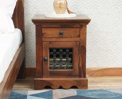Sweden Bedside Table Furniselan-Teak-Finish