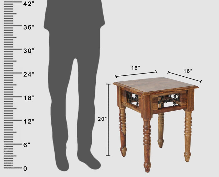 Sweden Solid Wood Side Table - Furniselan - Teak-Finish
