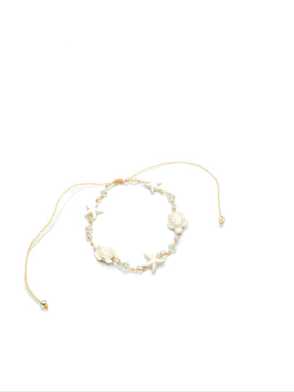 turtle and starfish anklet
