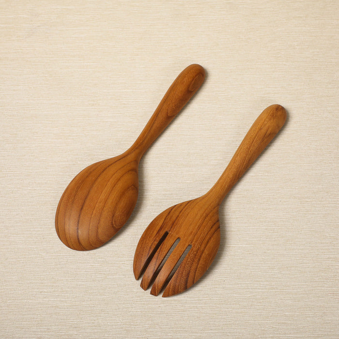 Teak serving set