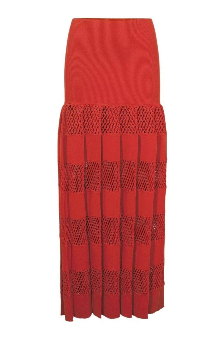 Sonia Rykiel Textured Stripe Skirt - Runway Catalog