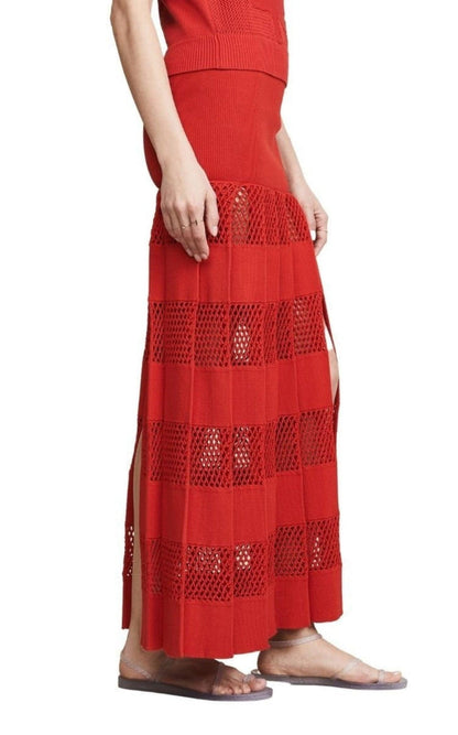 Sonia Rykiel Textured Stripe Skirt - Runway Catalog