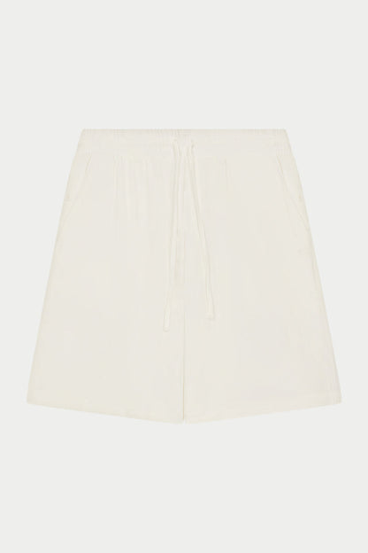 TEXTURED WOVEN SHORTS - WHITE