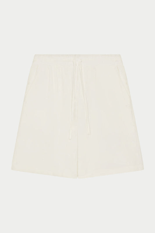 TEXTURED WOVEN SHORTS - WHITE