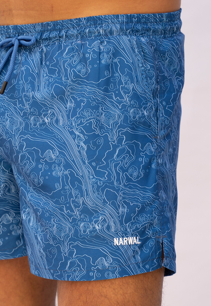 Topo Map Father & Son Swim Trunks