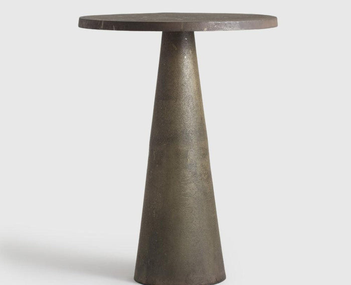 Twin Tala Alluminium Accent Table Aluminium Matte Antique Brass