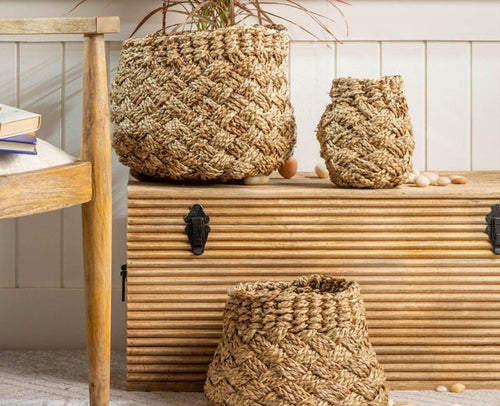 Victoria Studio Basket Natural Seagrass Brown