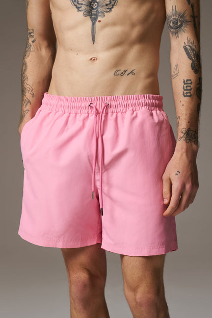 WATER REACTIVE EMBLEM SWIM SHORT - PINK