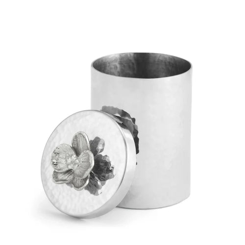 White Orchid Round Container, MICHAEL ARAM - RSVP Style
