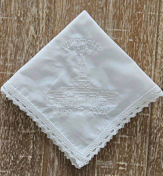 Willamette Valley Oregon Temple Dedication Hankie
