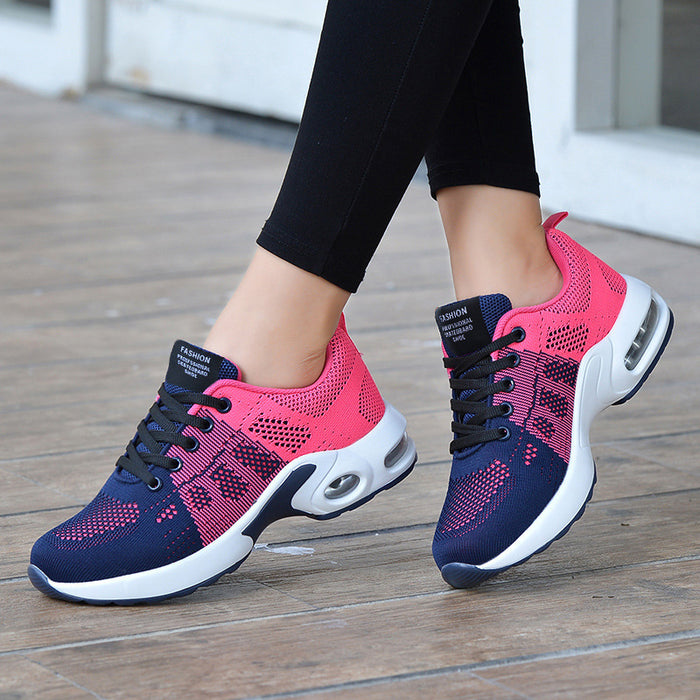 breathable sports shoes women lace up detail top view