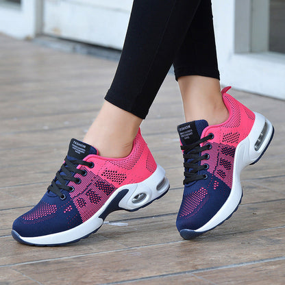 breathable sports shoes women lace up detail top view