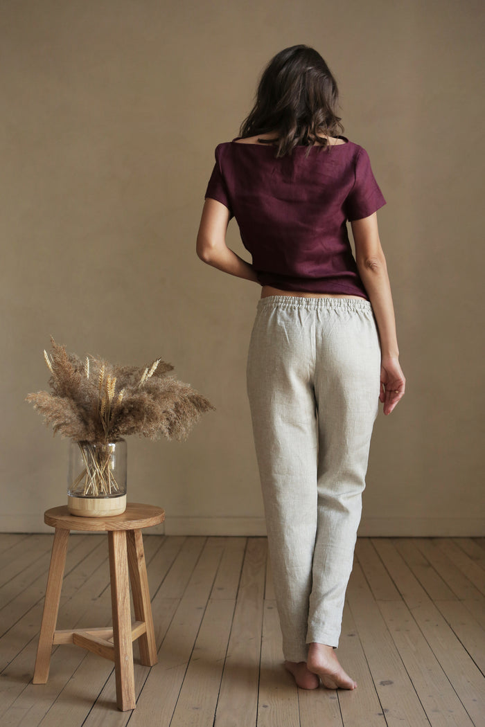 Women’s Linen Pants ANISE in Beige