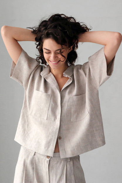 Women’s Linen Shirt RUE in Beige