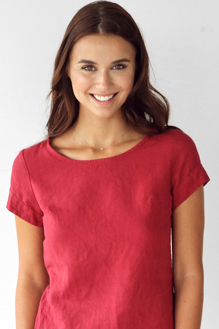 Women's Linen T-Shirt IRIS - IN STOCK