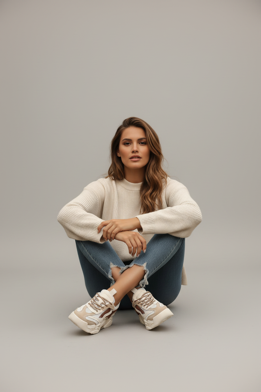 platform sneakers women outfit casual denim styling