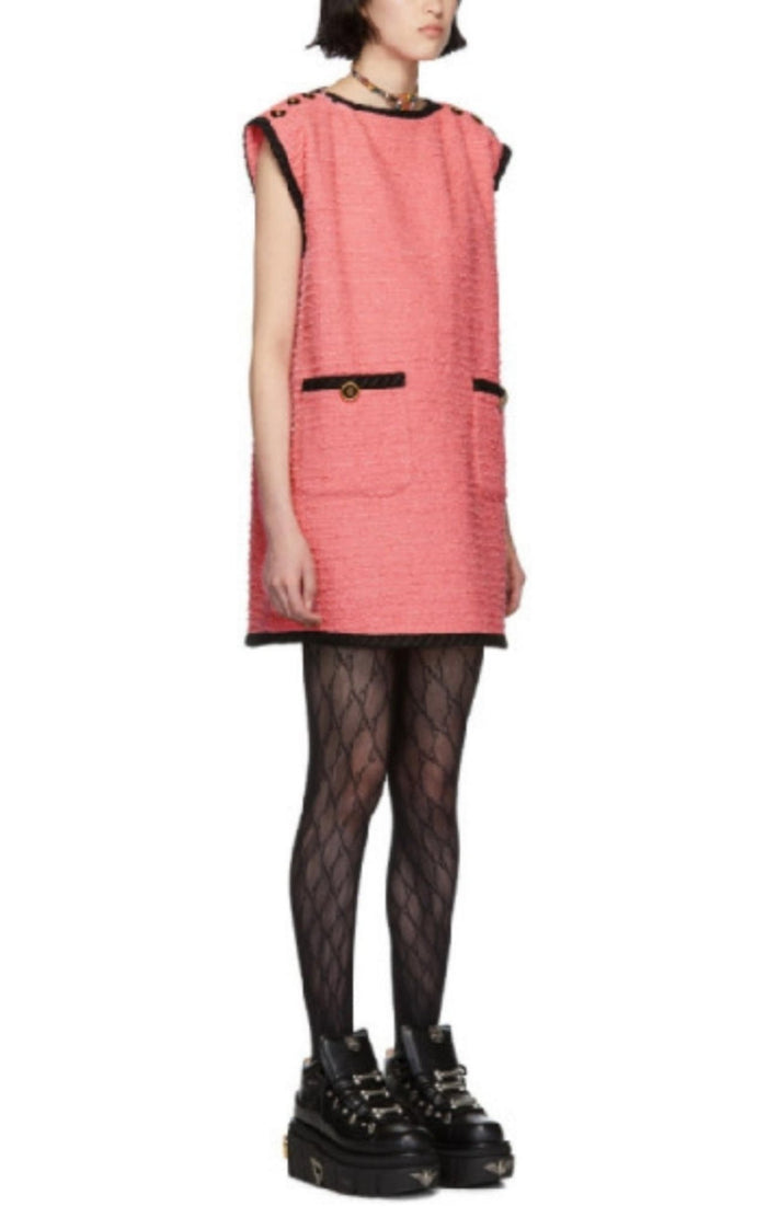 Gucci Wool Blend Pink Shift Dress - Runway Catalog