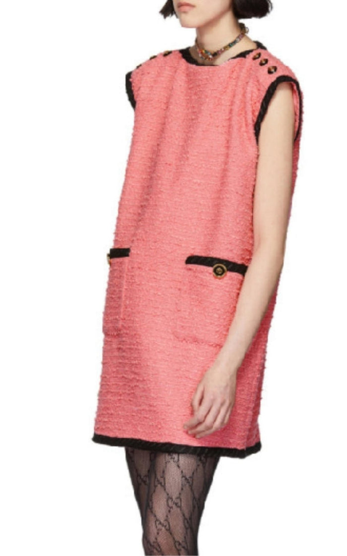 Gucci Wool Blend Pink Shift Dress - Runway Catalog
