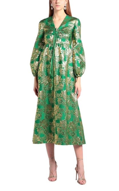 Gucci Wool Lamé Floral Jacquard Dress - Runway Catalog