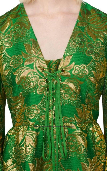 Gucci Wool Lamé Floral Jacquard Dress - Runway Catalog