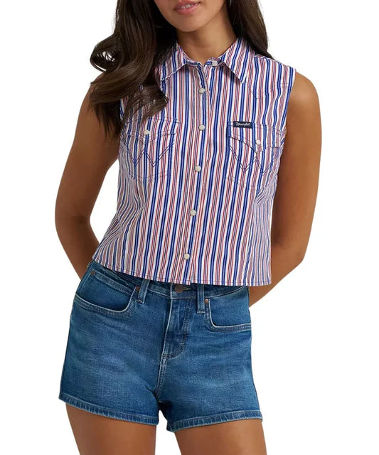 Wrangler Retro® Americana Sleeveless Snap Shirt