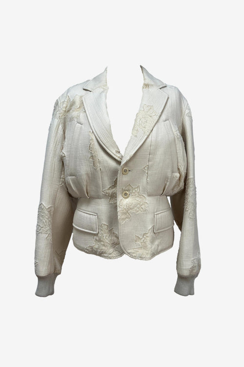 Yohji Yamamoto Crème Silk Bomber