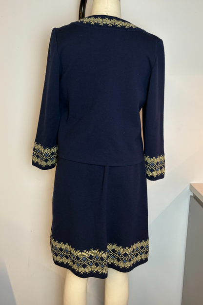 Yves Saint Laurent Navy Embroidered Set