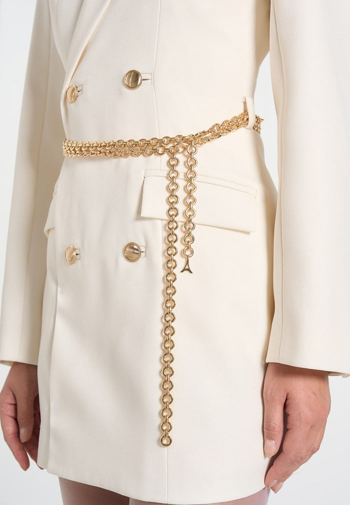 zara-double-breasted-blazer-dress-with-chain-off-white