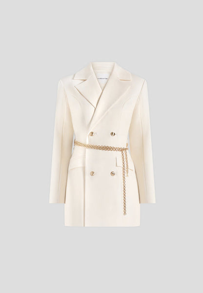 zara-double-breasted-blazer-dress-with-chain-off-white