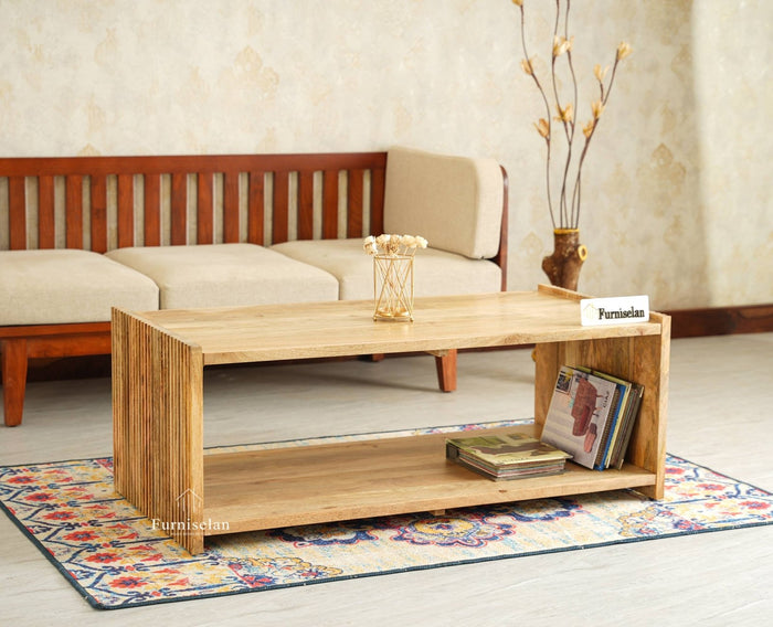 Zurich Premium Wooden Coffee Table Natural Finish