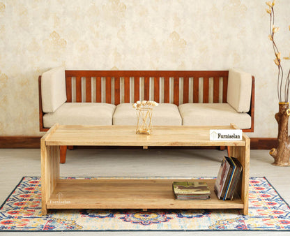 Zurich Premium Wooden Coffee Table Natural Finish