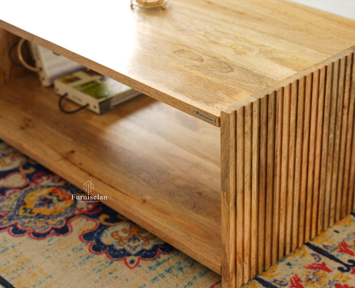 Zurich Premium Wooden Coffee Table Natural Finish